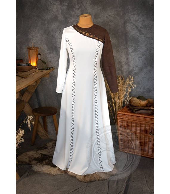 QUEEN LAGERTHA - fantasy Viking dress made of punto with faux leather sleeve
